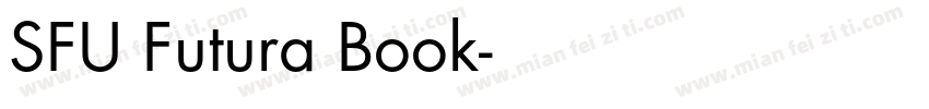 SFU Futura Book字体转换